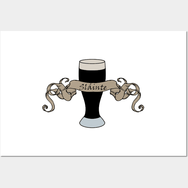 slainte white Wall Art by B0red